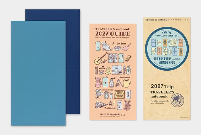 TRAVELER'S notebook 2027 Weekly + Memo Refill (Regular Size)