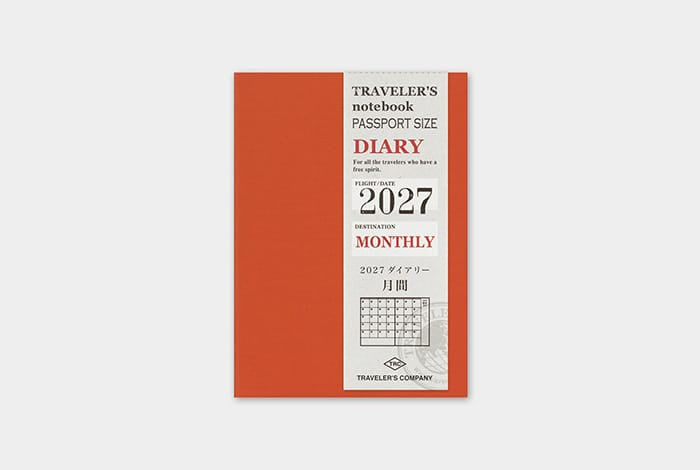 TRAVELER'S notebook 2027 Monthly Refill (Passport Size)