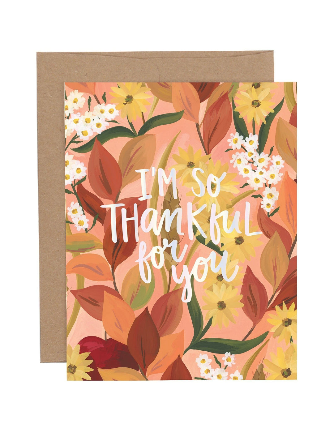 1Canoe2 Card Floral Thankful For You Greeting Card