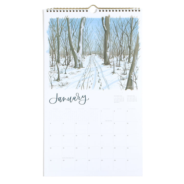 1Canoe2 Paper 2026 Land & Sky Landscapes Wall Calendar