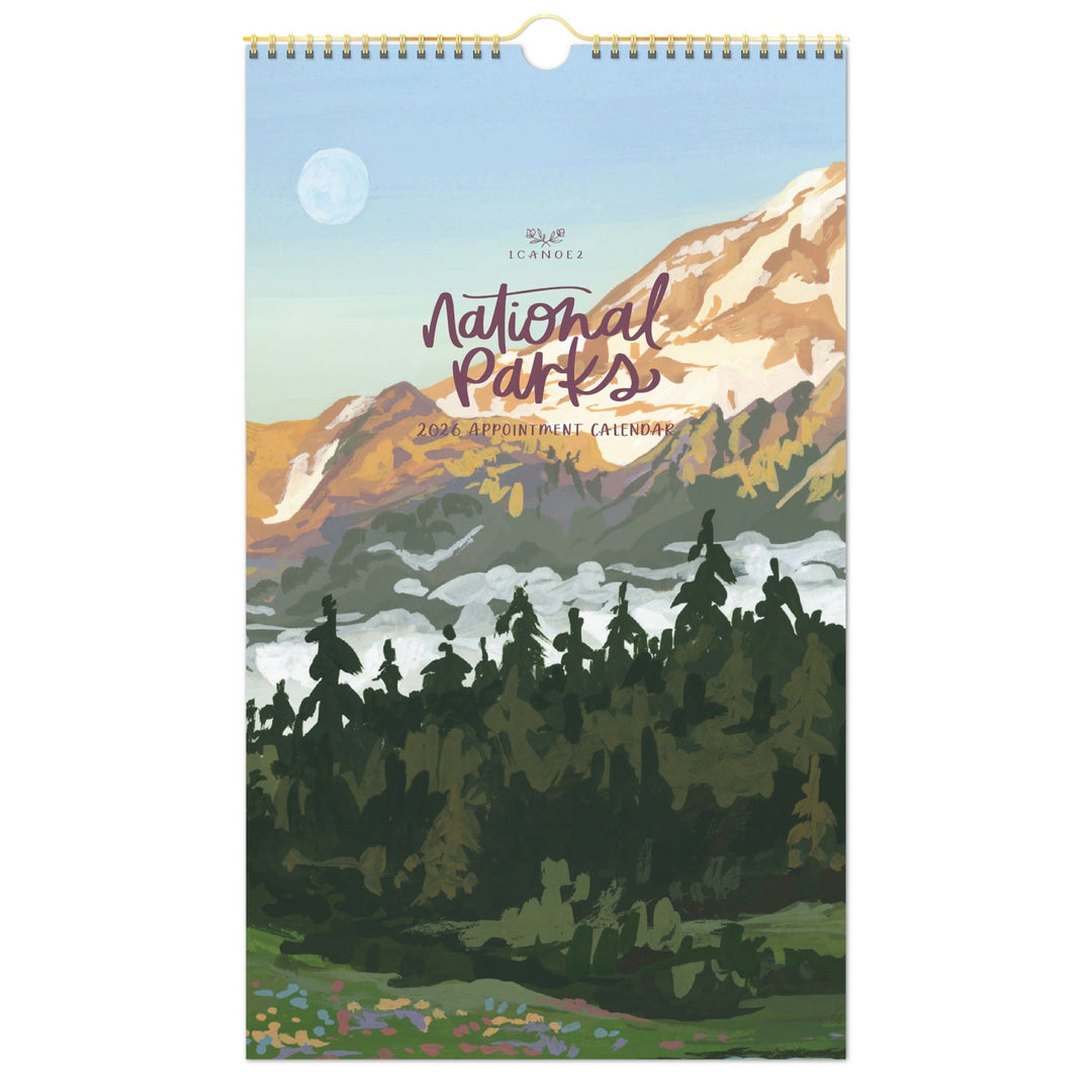1Canoe2 Paper 2026 National Parks Wall Calendar