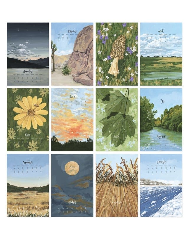 1Canoe2 Paper 2026 XL Calendar - Natural World