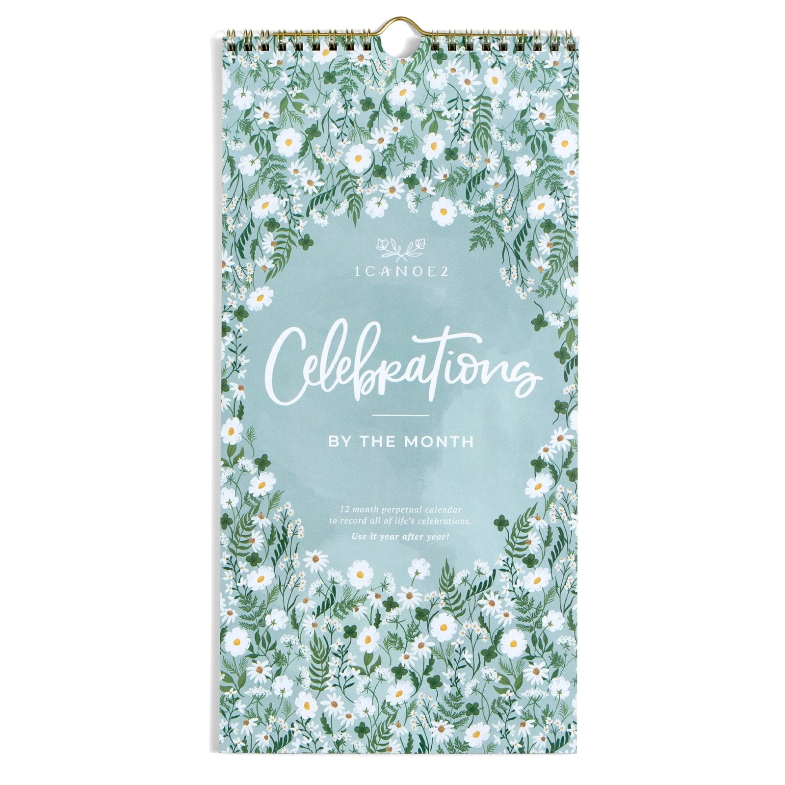 1Canoe2 Paper Celebrations by the Month Perpetual Wall Calendar