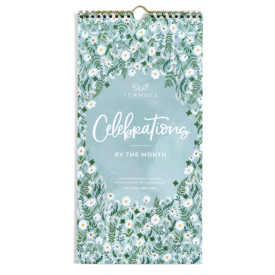 1Canoe2 Paper Celebrations by the Month Perpetual Wall Calendar