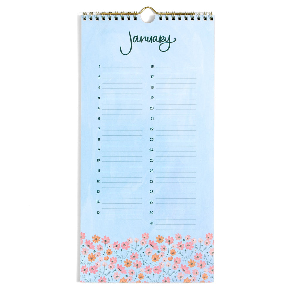 1Canoe2 Paper Celebrations by the Month Perpetual Wall Calendar