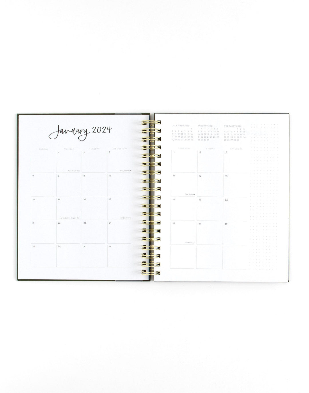 1Canoe2 Planner Forage Large Spiral Calendar Planner (Jan - Dec 2024)