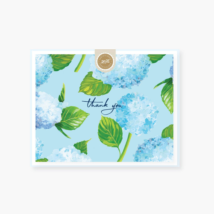 2021 Co. Card boxed set of 6 Hydrangeas Thank You Card