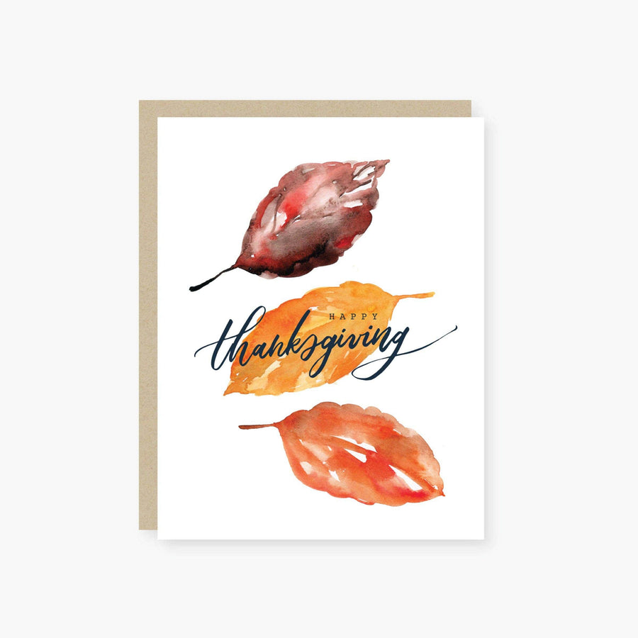 2021 Co. Card Default Falling Leaves Thanksgiving Card