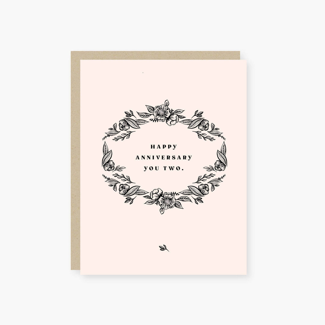 2021 Co. Card Vintage Floral Anniversary Card