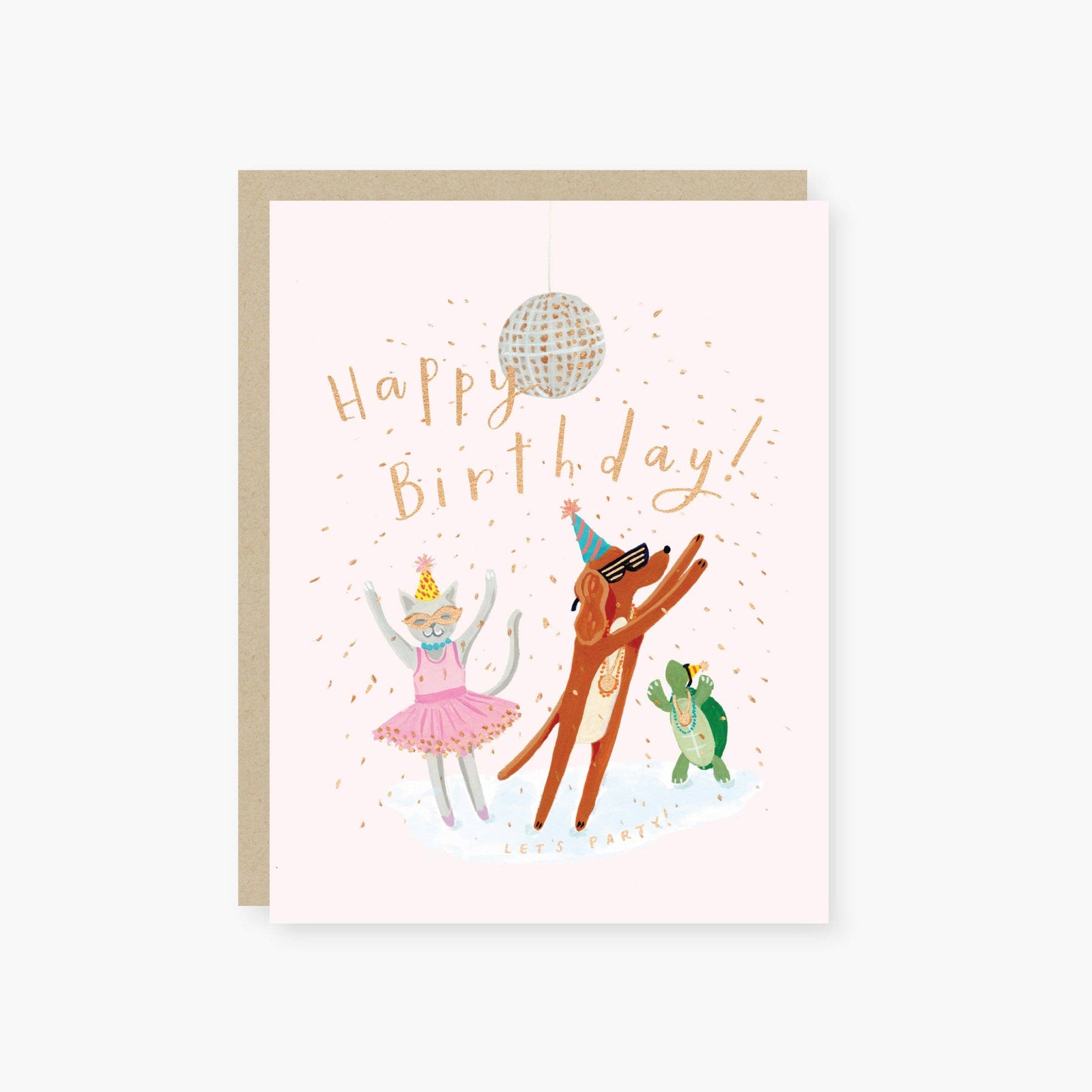 2021 Co. Cards Disco ball party animals kids birthday card