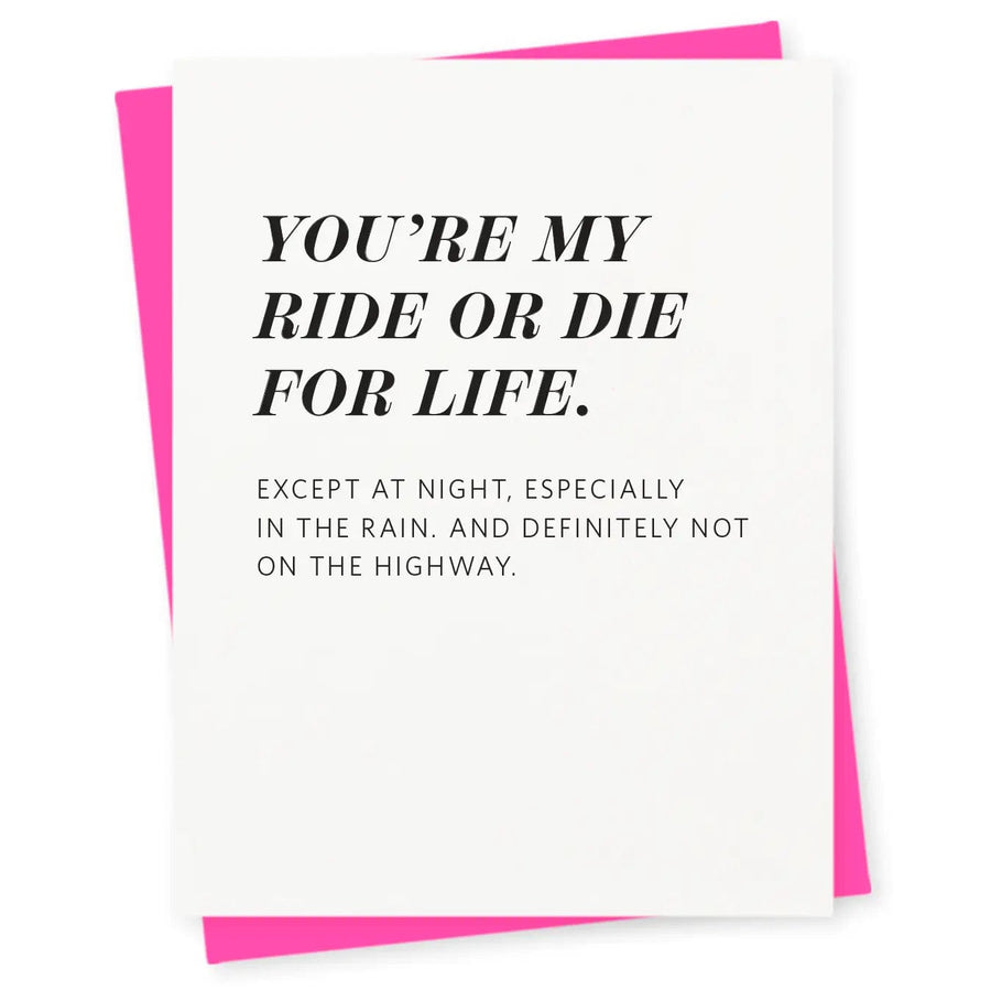 417 Press Card Ride or Die Love Card