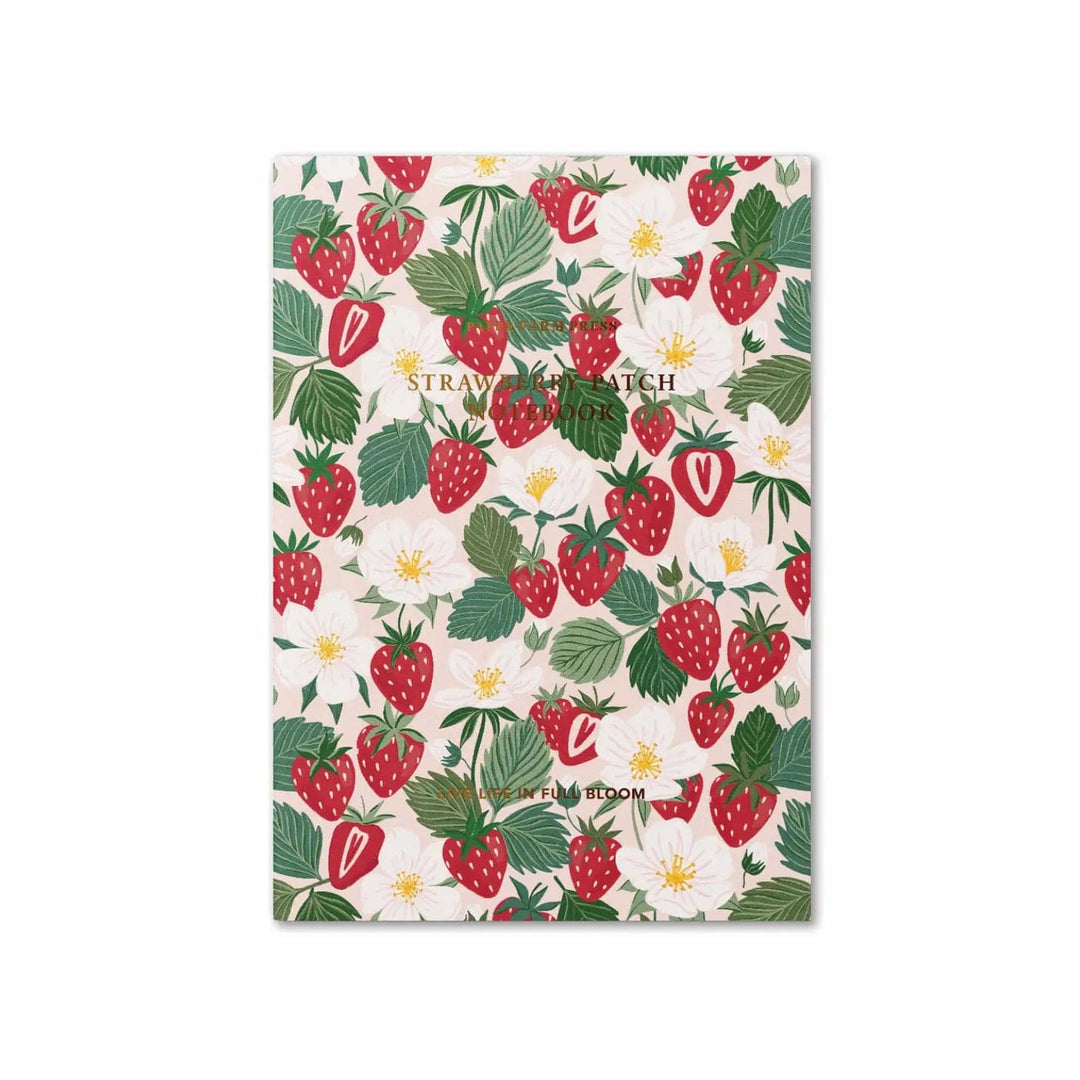 Paper Farm Press Notebook "Live Life in Full Bloom" Strawberry Patch Notebook