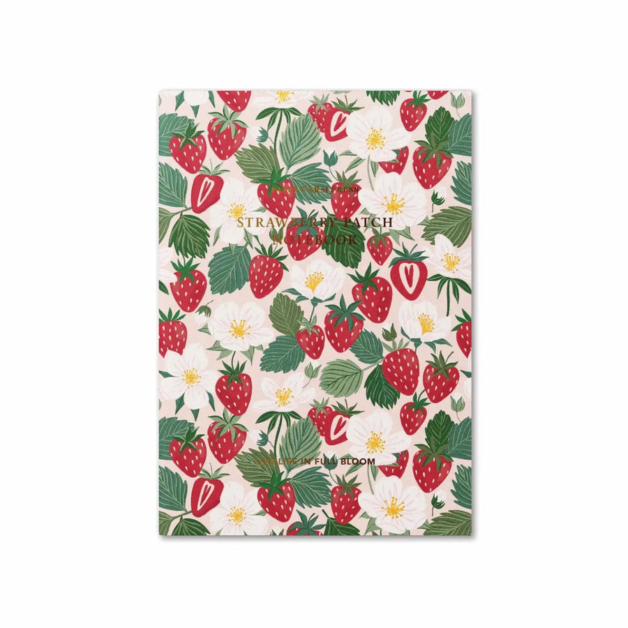 Paper Farm Press Notebook "Live Life in Full Bloom" Strawberry Patch Notebook