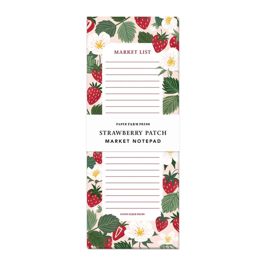 Paper Farm Press Notepad Strawberry Patch Market Notepad