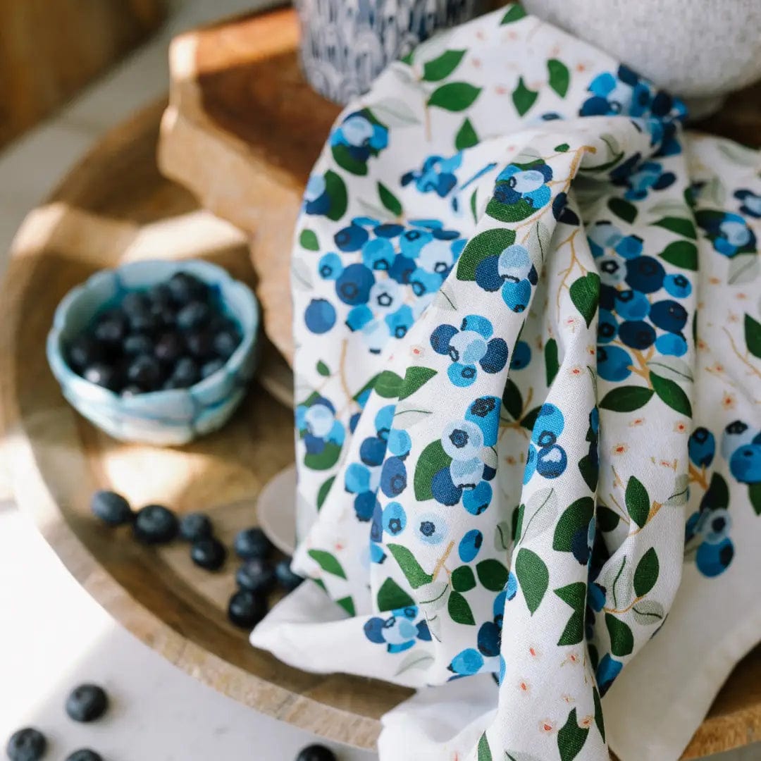 Paper Farm Press Tea Towel Blueberry Field Tea Towel