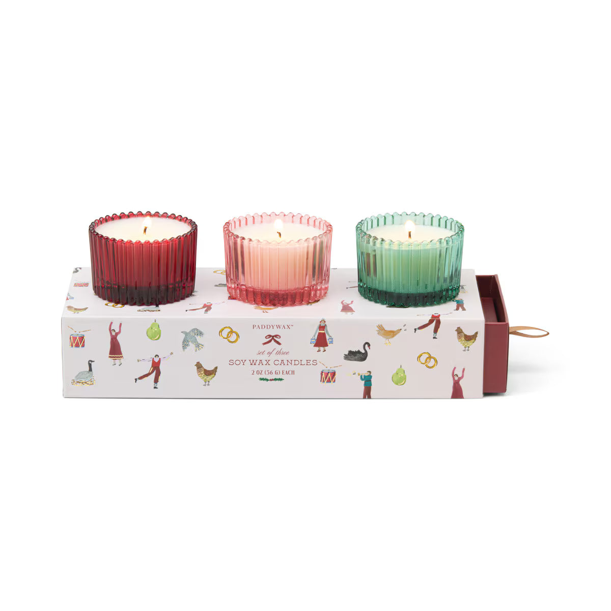 Paddywax Gifts Ribbed Mercury Glass Boxed Gift Set