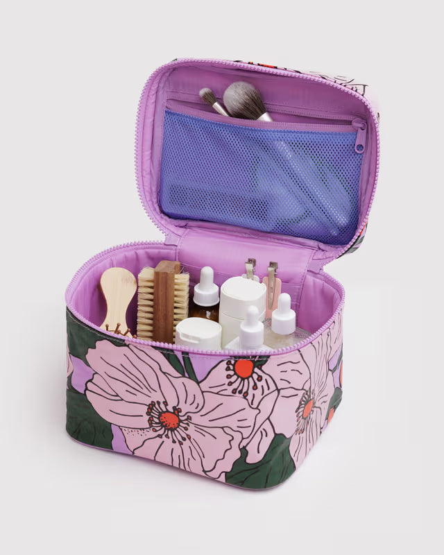 Large Cosmetic Case | Pink Poppy