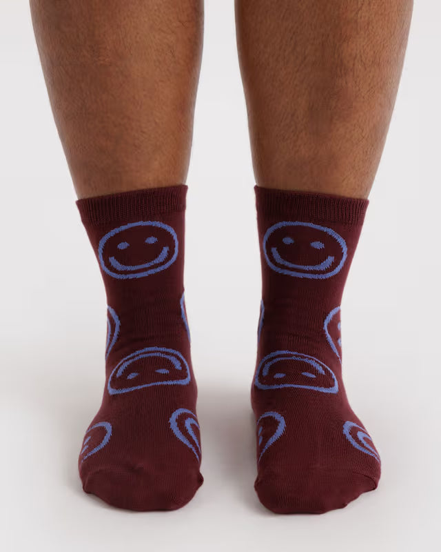 Crew Sock | Mahogany Happy