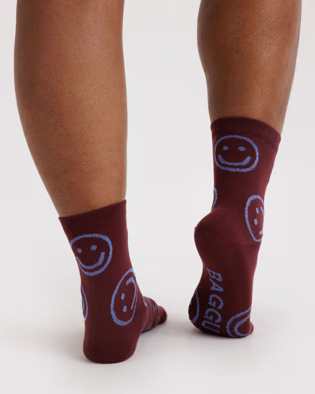 Crew Sock | Mahogany Happy