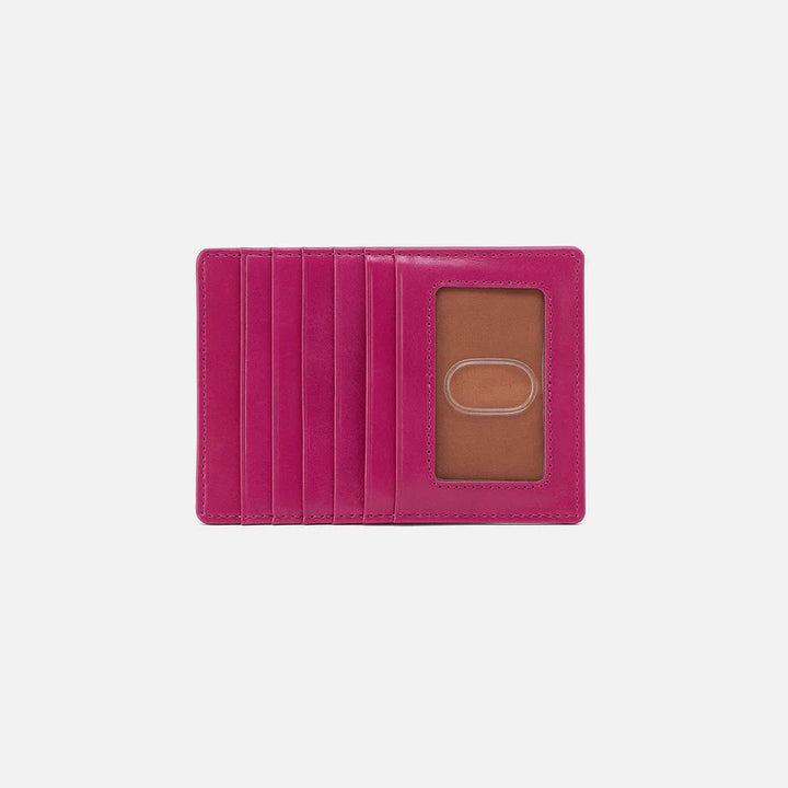 Euro Slide Card Case - Polished Leather | Cactus Flower