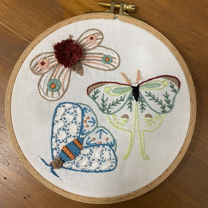 Fluffy Moth Embroidery Workshop - Wednesday, 9/25/24