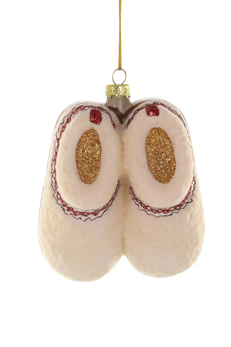 Cody Foster Holiday Cozy Fleece Slippers Ornament