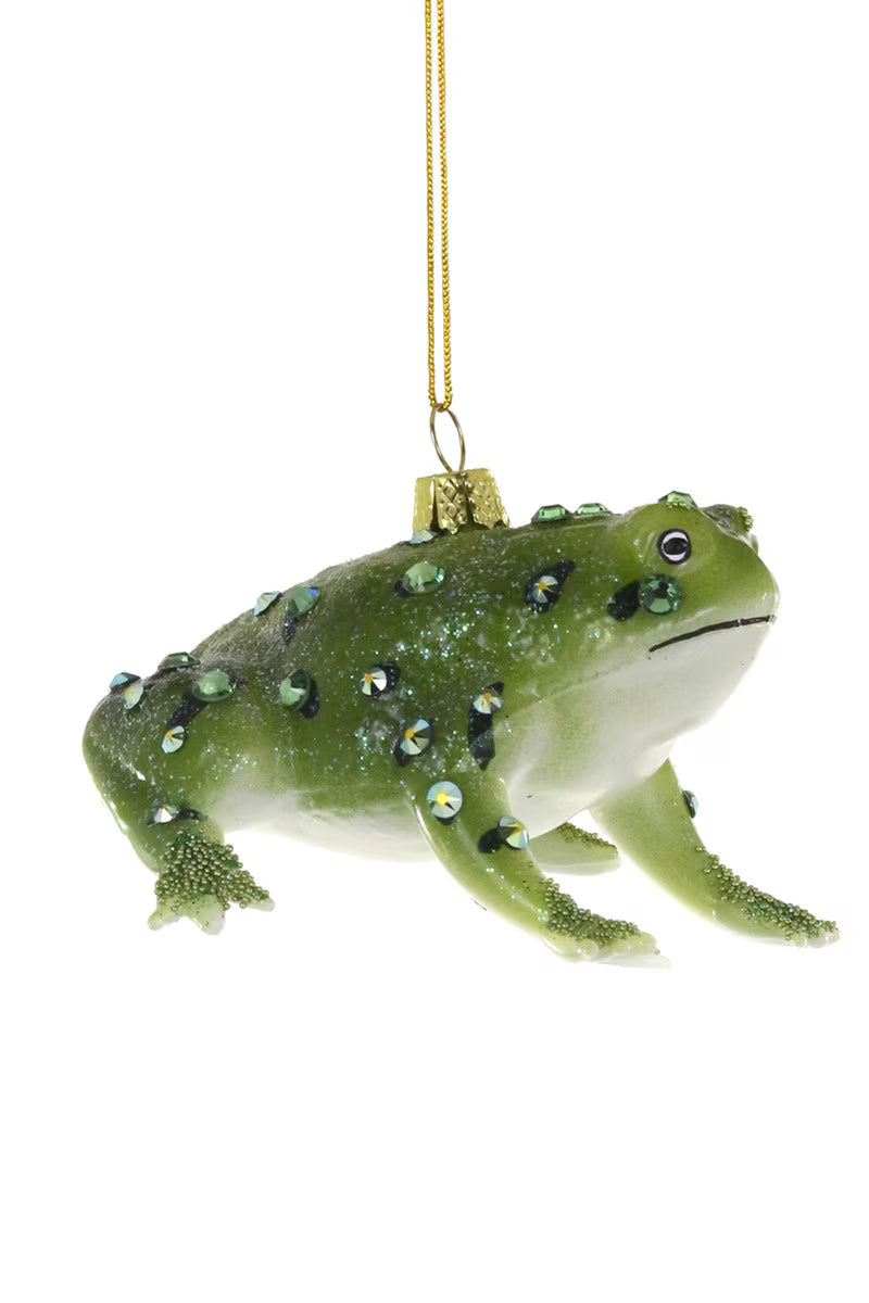 Cody Foster Holiday Meadowlands Frog Ornament