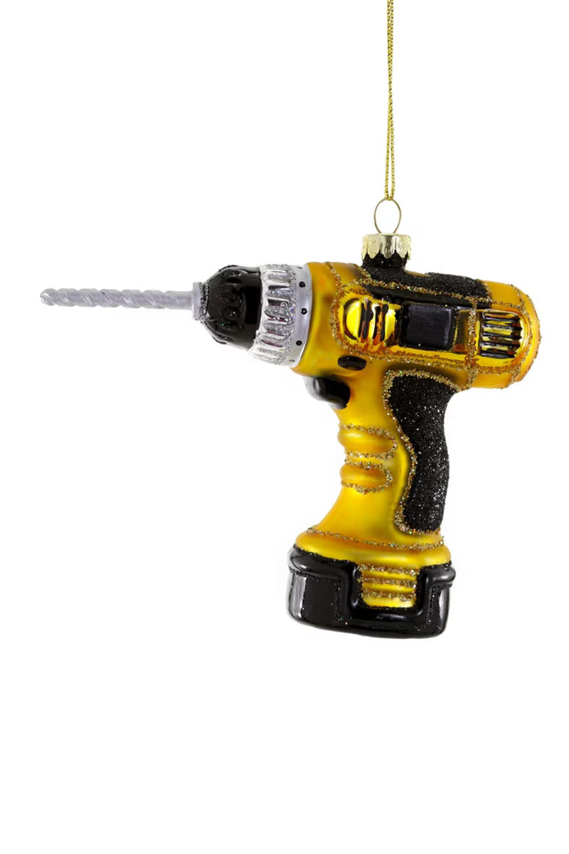 Cody Foster Holiday Cordless Drill Yellow Ornament