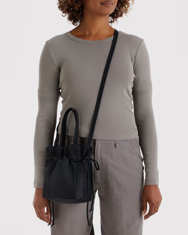 Nylon Drawstring Bag | Black