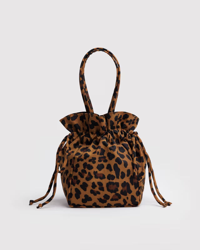 Nylon Drawstring Bag | Leopard