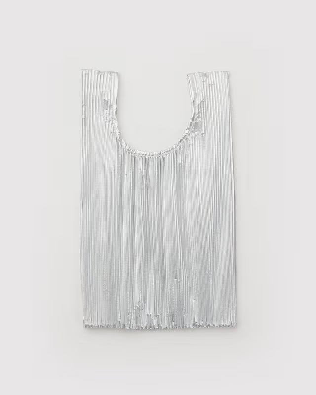 Pleated Baggu | Chrome Metallic