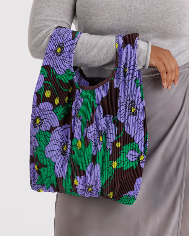 Pleated Baggu | Maroon Poppy