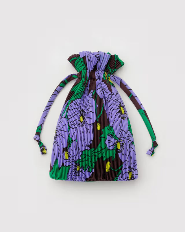 Pleated Baggu | Maroon Poppy
