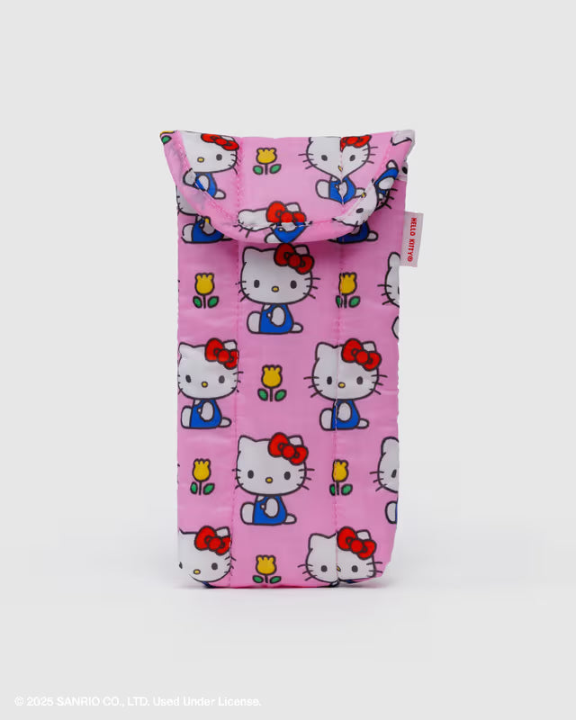 Baggu Fashion Puffy Glasses Sleeve | Hello Kitty Pink