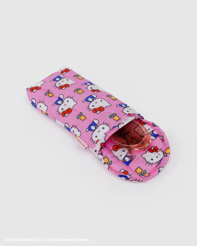 Baggu Fashion Puffy Glasses Sleeve | Hello Kitty Pink