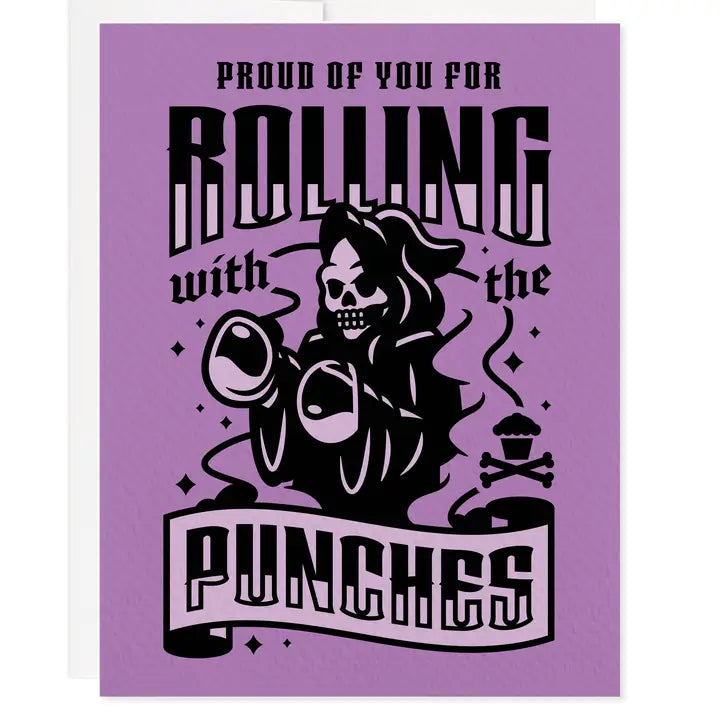 Rolling with the Punches Encouragement Card