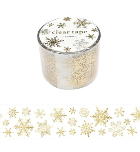 Gold Snowflake Washi Tape | 30mm Width