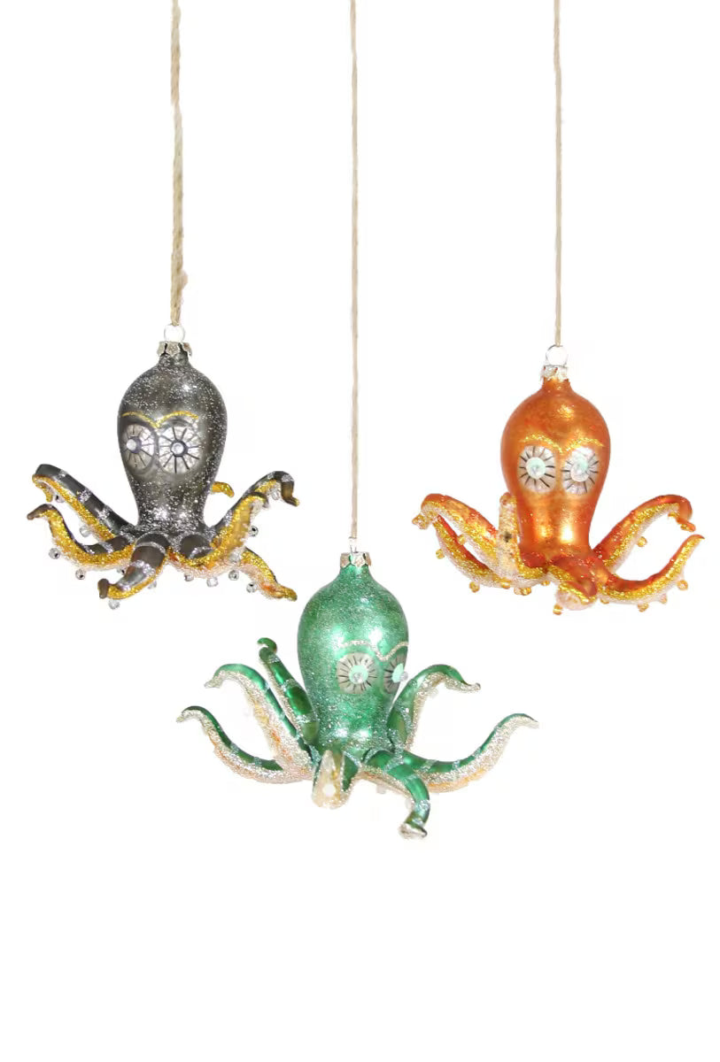 Cody Foster Holiday Kitsch Octopus Ornament