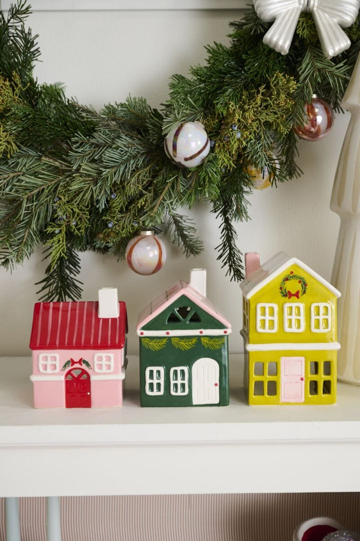 Accent Decor Holiday Decor Merrivale House Figurine - Green