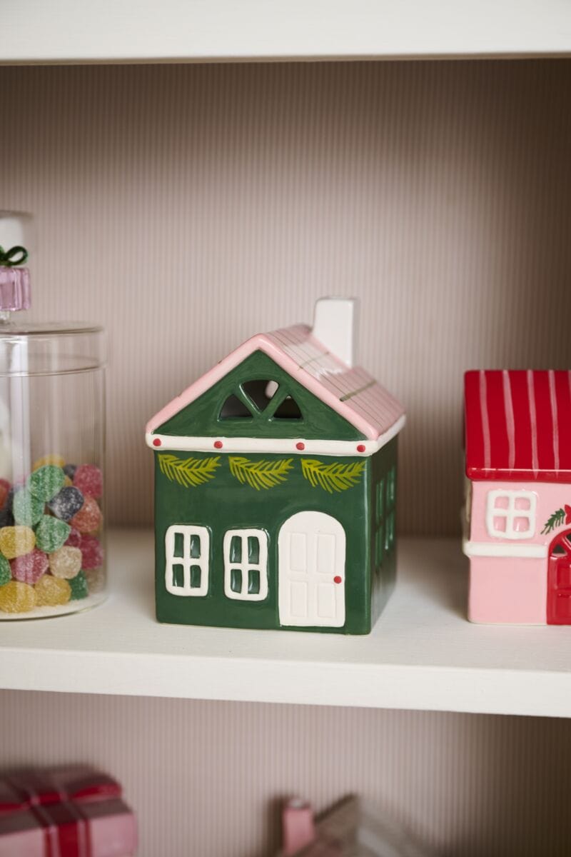 Accent Decor Holiday Decor Merrivale House Figurine - Green