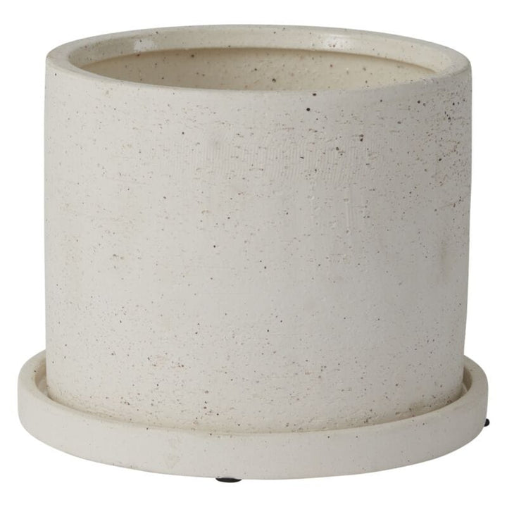 Accent Decor Plants 7.5" x 5.75" Easton Pot with Saucer