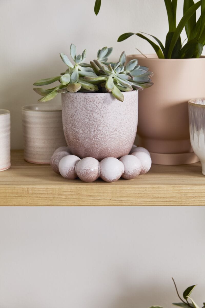 Accent Decor Plants Pearl Pot with Saucer