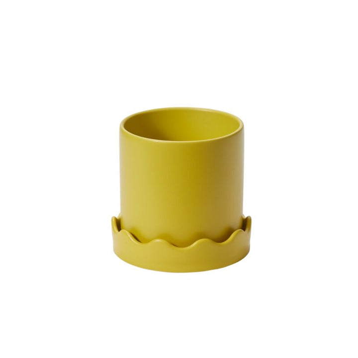 Accent Decor Plants Yellow Pissaro Pot with Saucer 6"x 5.75"