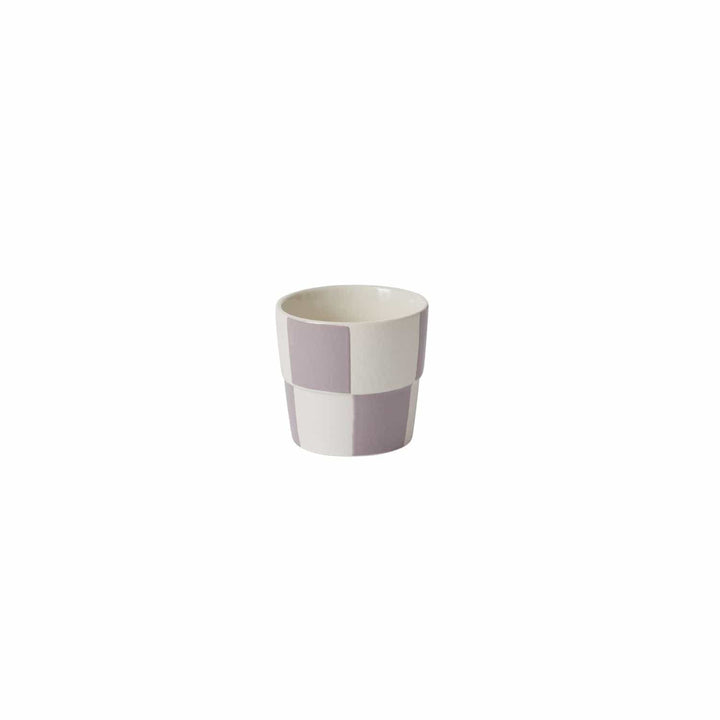 Accent Decor Pot Purple Checkerboard Pot - 3.25 x 3.25"