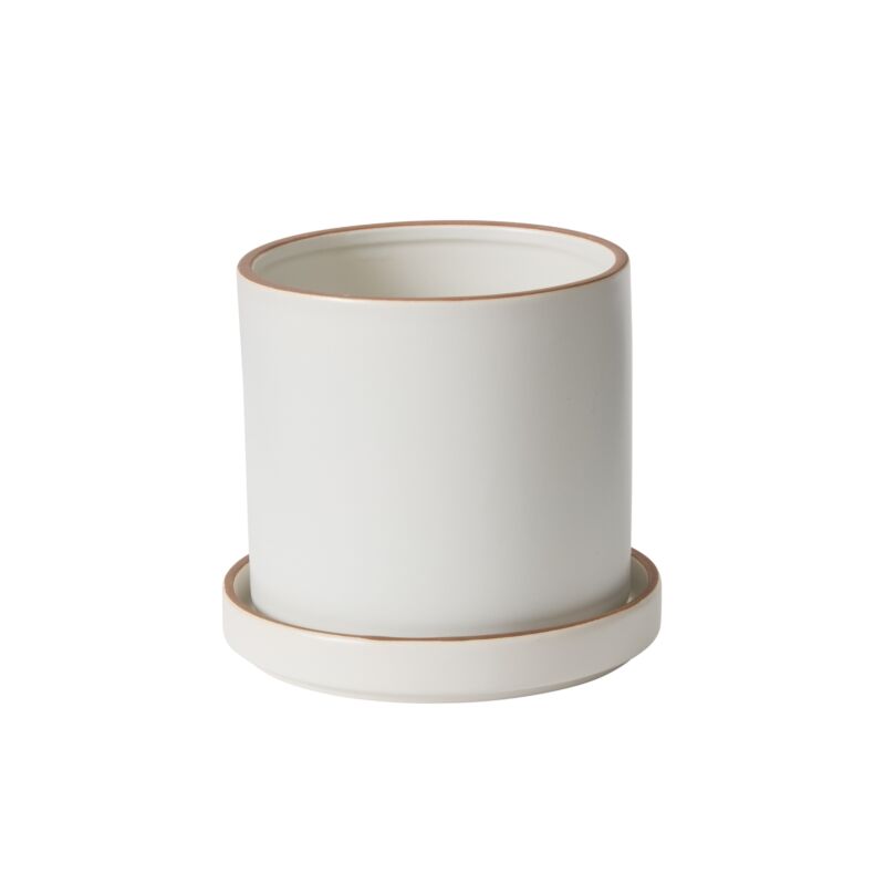 Accent Decor Pots & Planters 6.25"x 5.75" Author Pot with Saucer