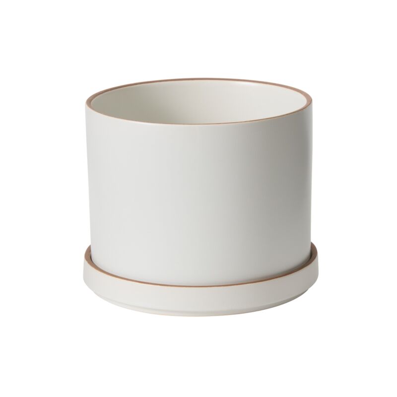 Accent Decor Pots & Planters 7.5"x 6" Author Pot with Saucer