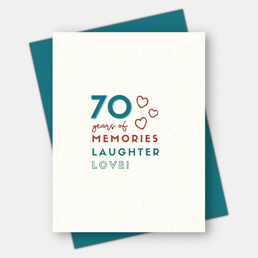 Age-Friendly Vibes Card 70 Years of Memories Card