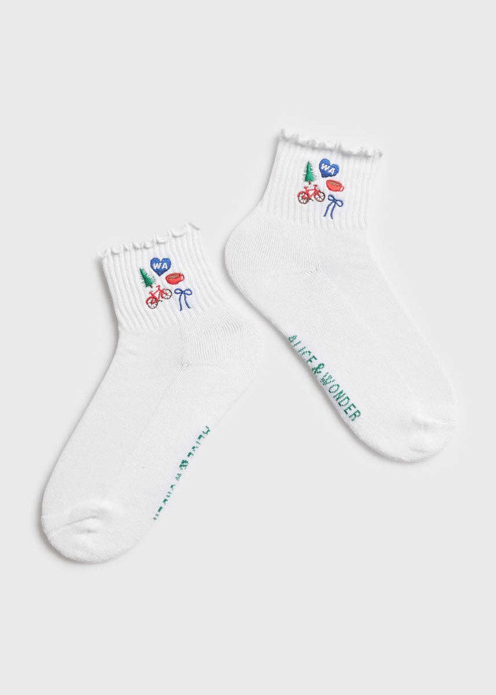Alice & Wonder Fashion Washington Icons Ruffle Sock