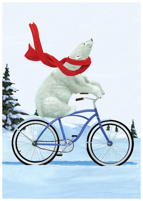 Allport Boxed Card Set Polar Cruisin' Bike Holiday Boxed Card Set