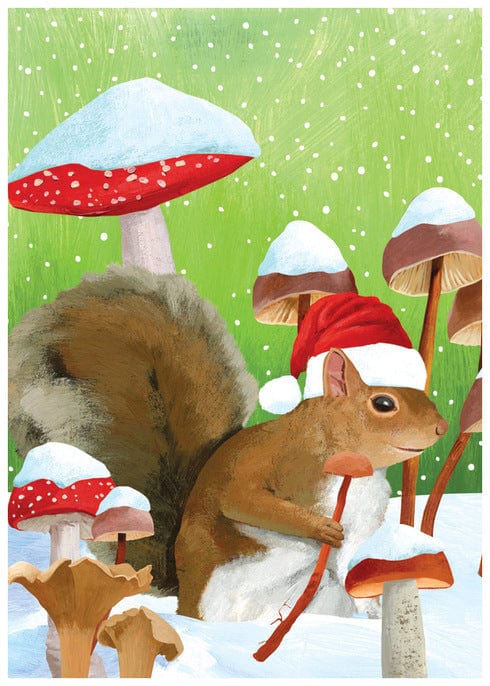 Allport Boxed Card Set Winter Squirrel and Mushroom Holiday Boxed Card Set